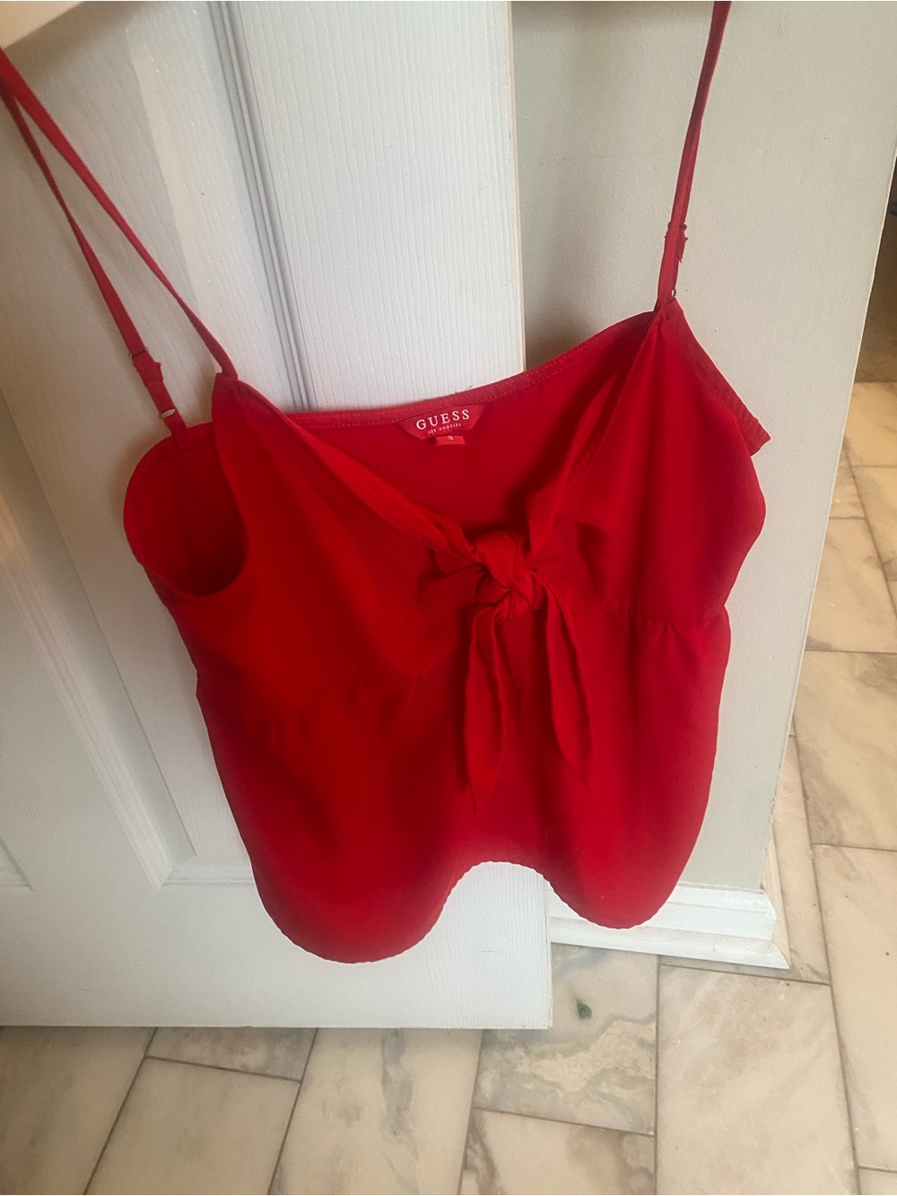 GUESS Scarlet Red Tie-Front Camisole